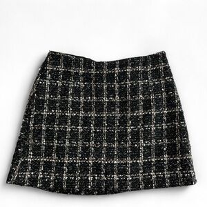 Abercrombie Black and White Tweed Skirt